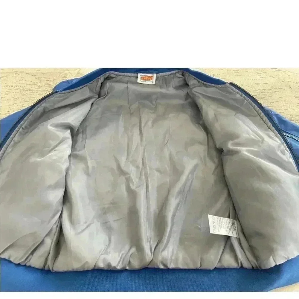 Justice League Patched Bomber Jacket Size 6 - Picture 3 of 6